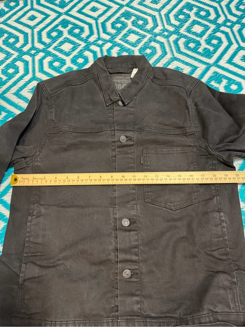 Levi’s Men’s Black Denim Trucker Jacket Button Front Size M S40088 - Picture 5 of 9